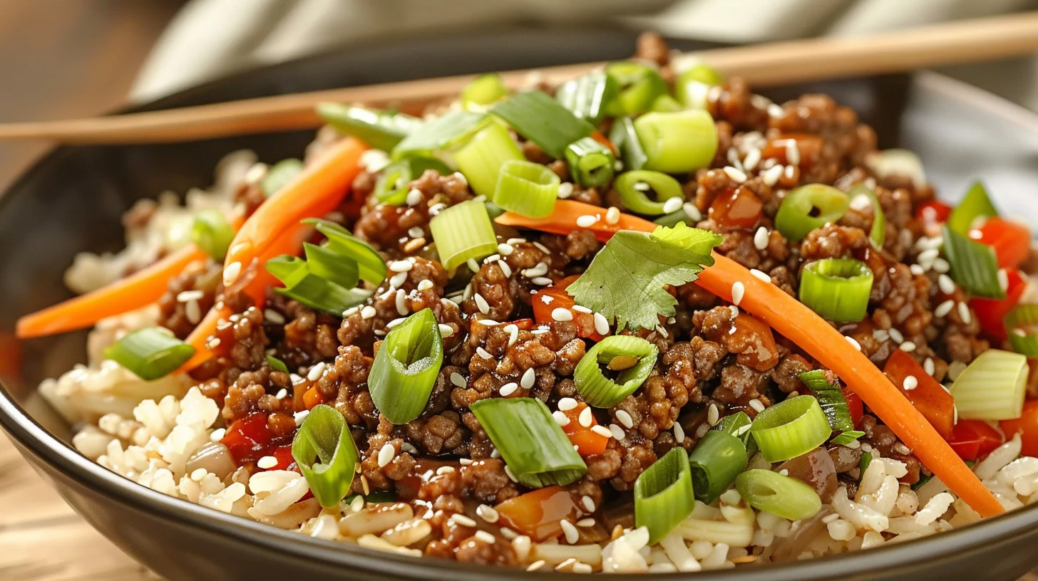 Healthy Ground Beef Rice Bowls