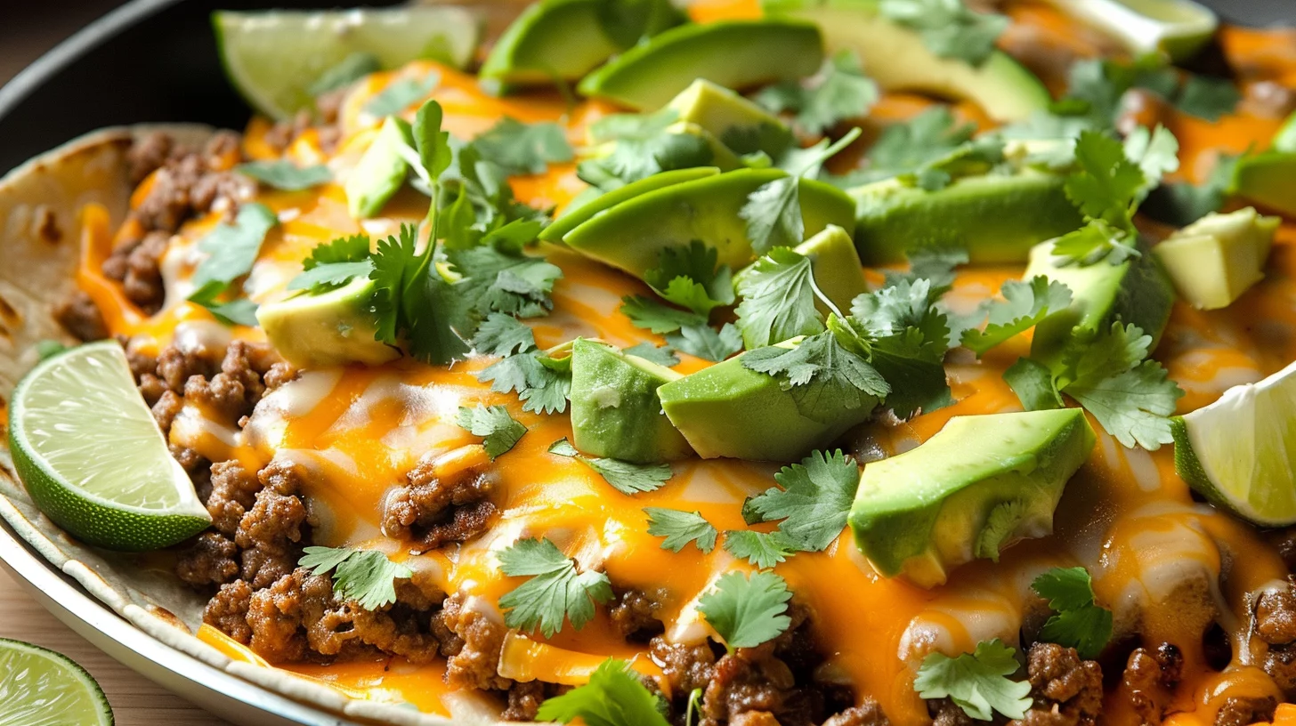 Healthy Ground Beef Taco Skillet