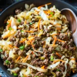 High Protein Ground Beef and Cabbage Skillet