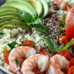 Highprotein Lowcarb Shrimp and Herb Power Bowl