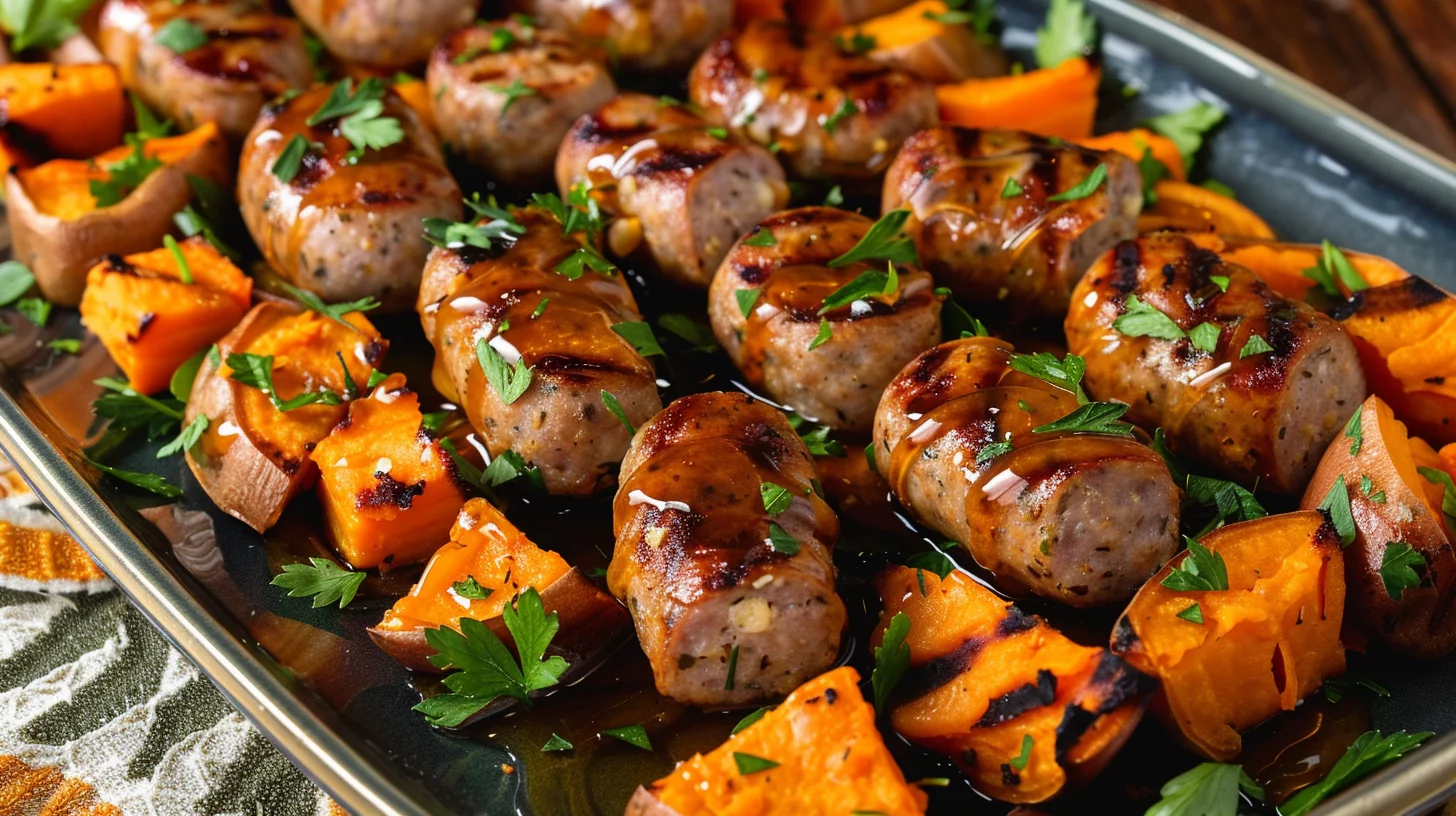 Honey Garlic Sausage Sweet Potatoes