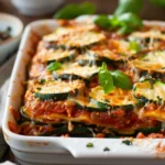 Italian Zucchini Bake With Marinara and Cheese