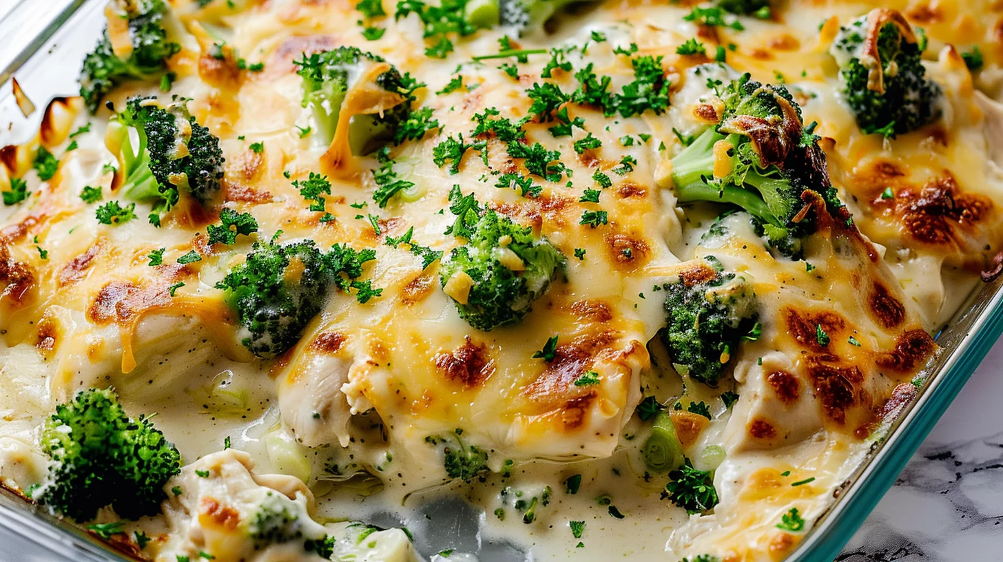 Keto Chicken Alfredo Bake