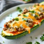 Keto Chicken Parmesan Zucchini Boat