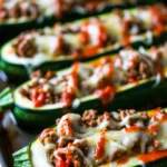 Keto Chicken Parmesan Zucchini Boats