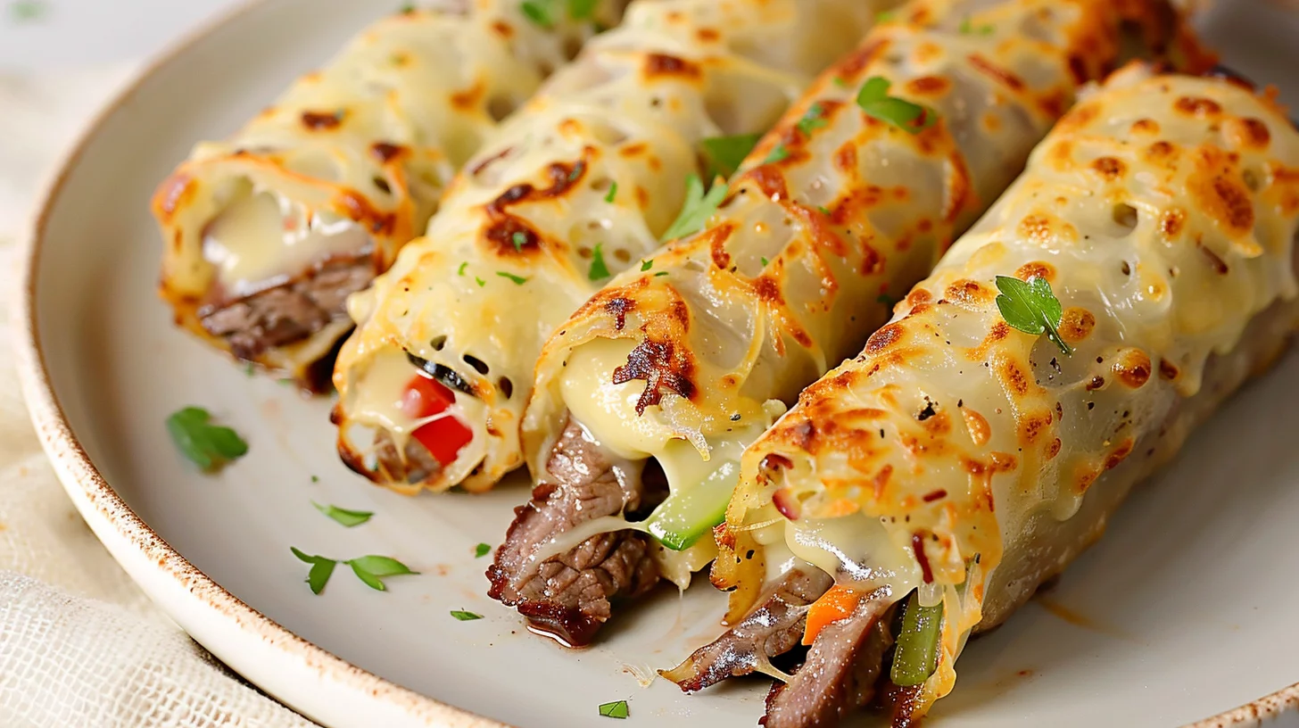 Keto Philly Cheesesteak Roll Ups