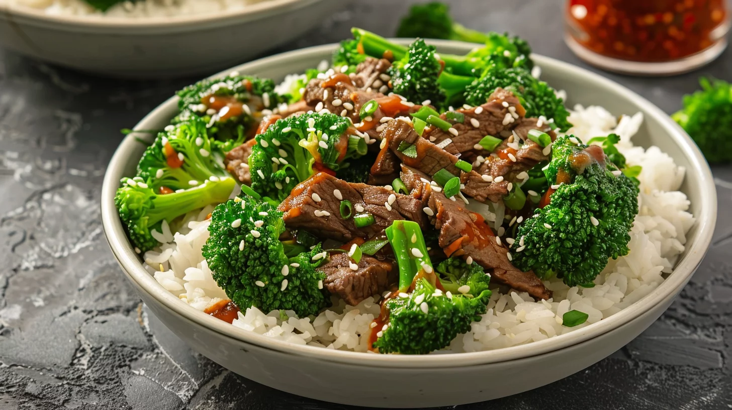 Korean Inspired Ground Beef and Broccoli Protein Bowls