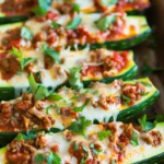 Lasagna Stuffed Zucchini Boats Recipe