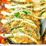 Layered Eggplant Zucchini Parmesan Casserole