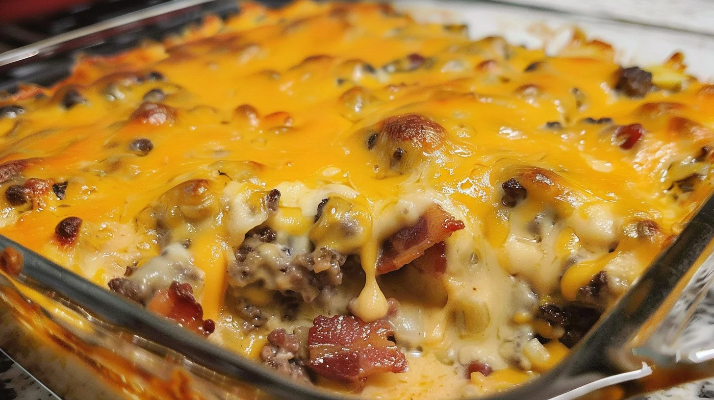 Low-carb Bacon Cheeseburger Casserole