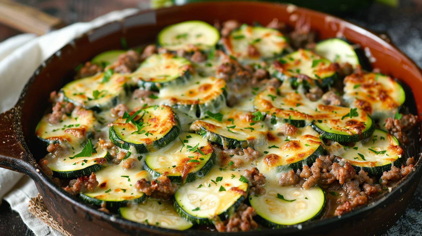 Low Carb Ground Beef Zucchini