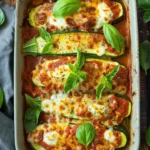 Low Carb Ricotta Stuffed Zucchini