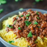 Low Carb Spaghetti Squash Bolognese