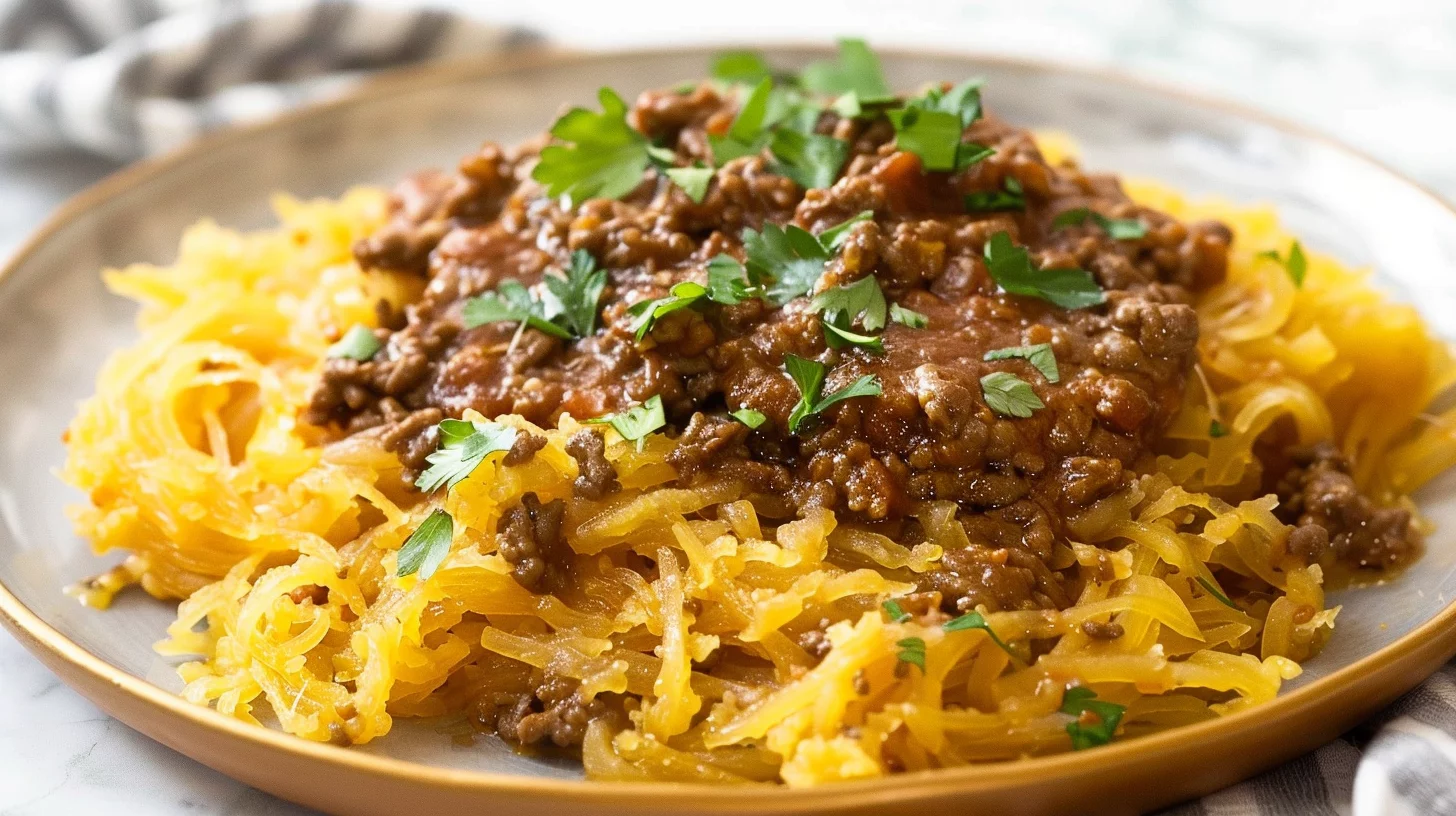Low Carb Spaghetti Squash Bolognese