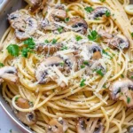 Mushroom and Garlic Spaghetti