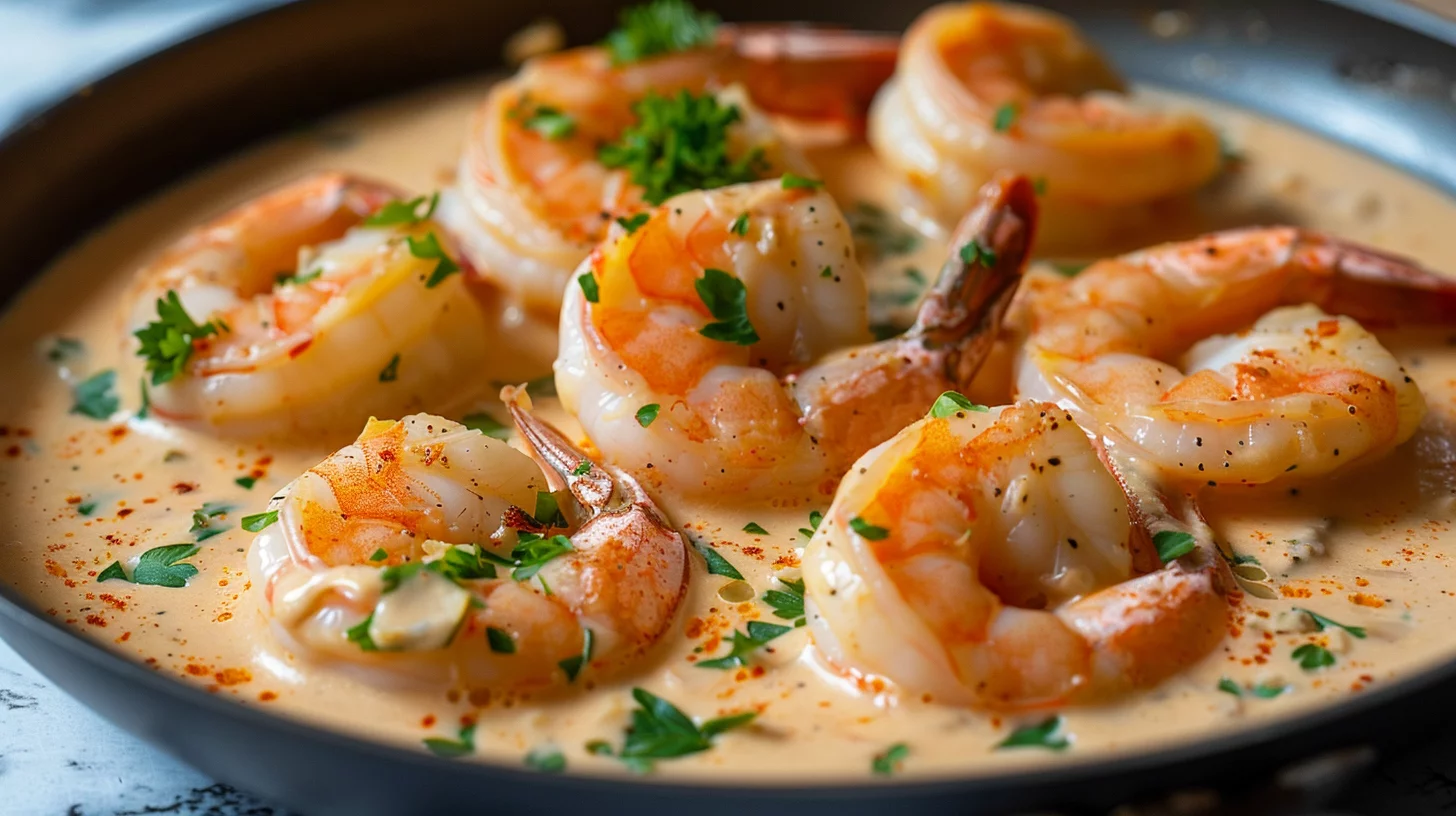 One Pan Dairy Free Creamy Garlic Shrimp