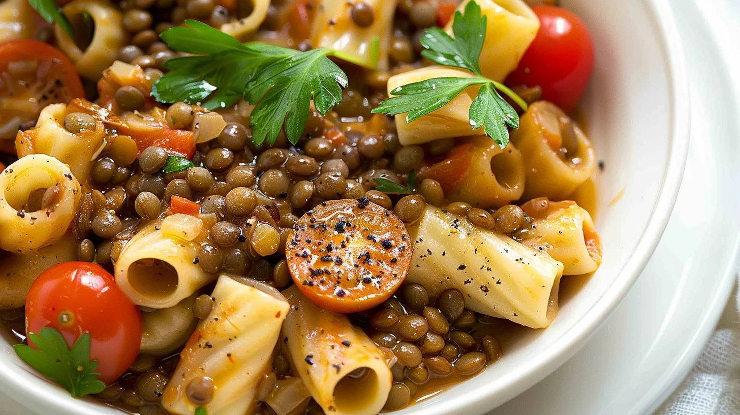 One Pot Pasta With Lentils
