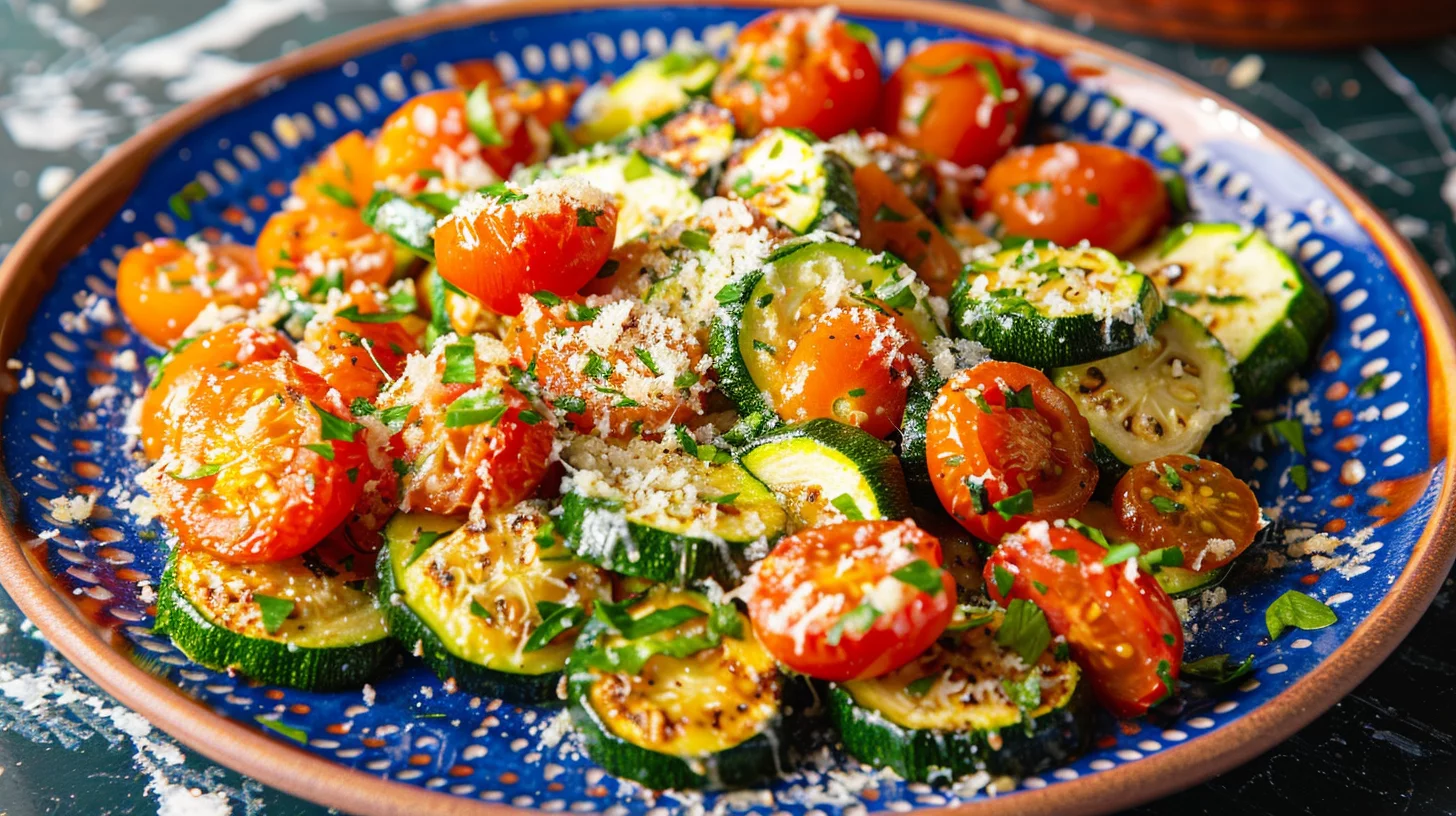 Oven-roasted Zucchini Squash and Tomatoes With Parmesan