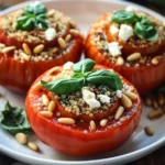 Quinoa Stuffed Tomatoes With Basil and Pine Nuts