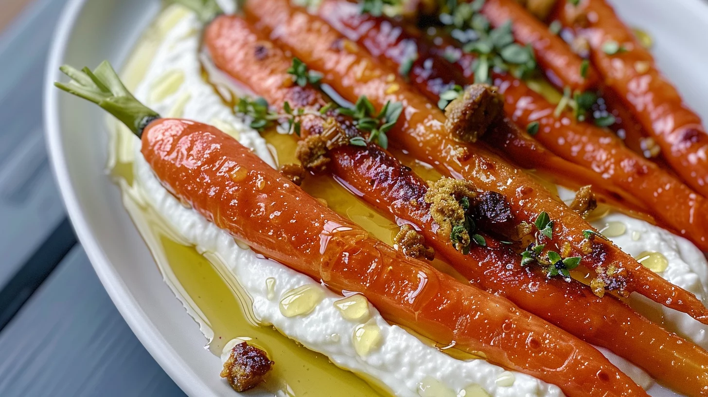 Roasted Carrots With Whipped Ricotta and Hot Honey
