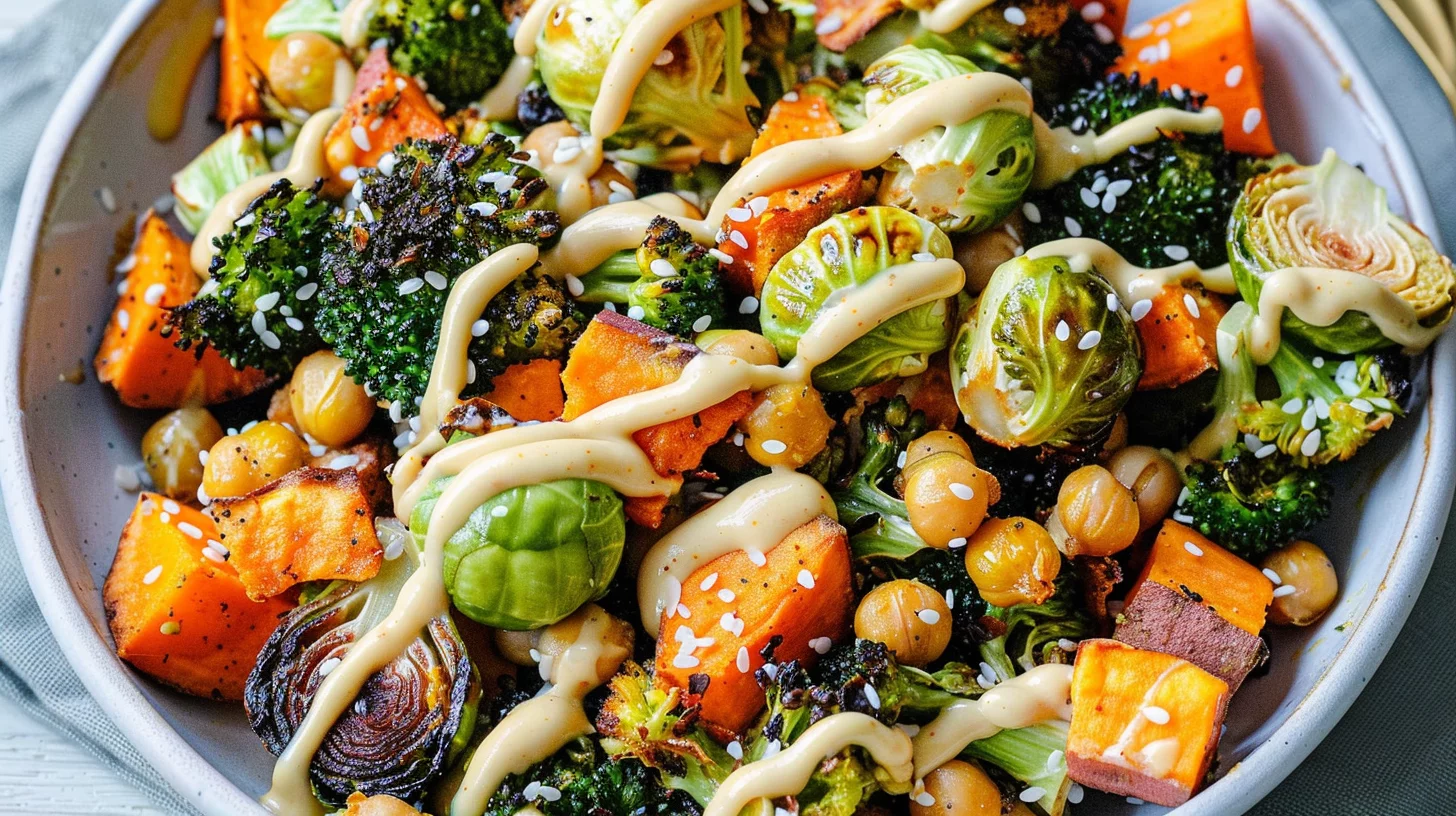 Roasted Veggie and Chickpea Bowls