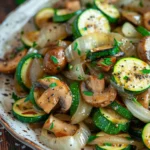 Sautéed Zucchini Mushrooms and Onions