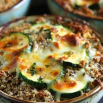 Savory Zucchini Quinoa Bake With Garlic Herb Cheese