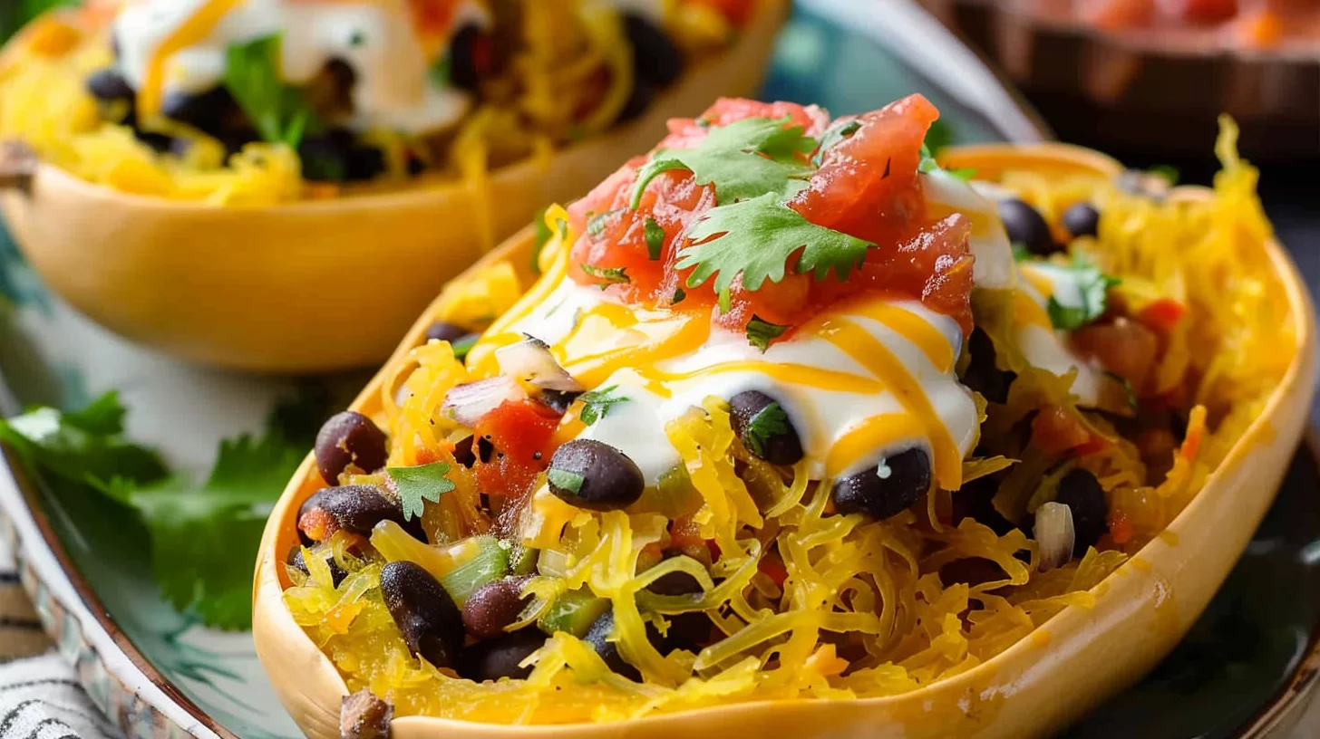 Spaghetti Squash Burrito Bowls For Two