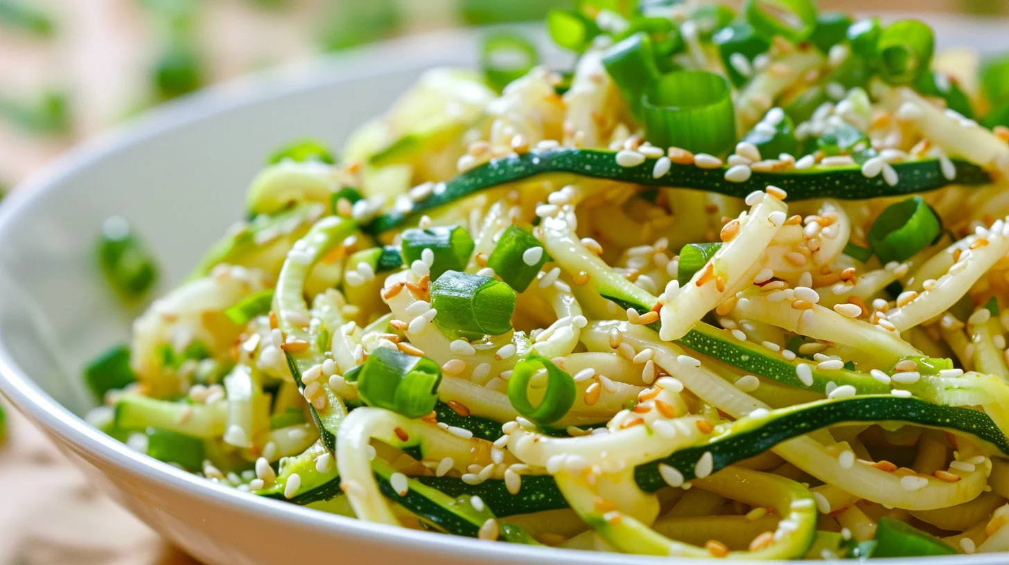 Spicy Garlic Chinese Zucchini Noodles