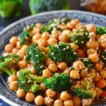 Sticky Sesame Chickpeas and Broccoli