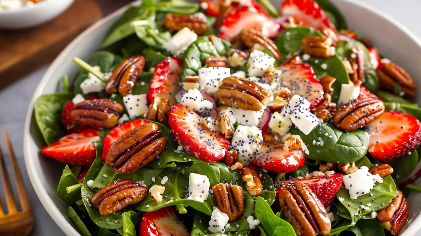 Strawberry Spinach Salad With Poppy Seed Dressing