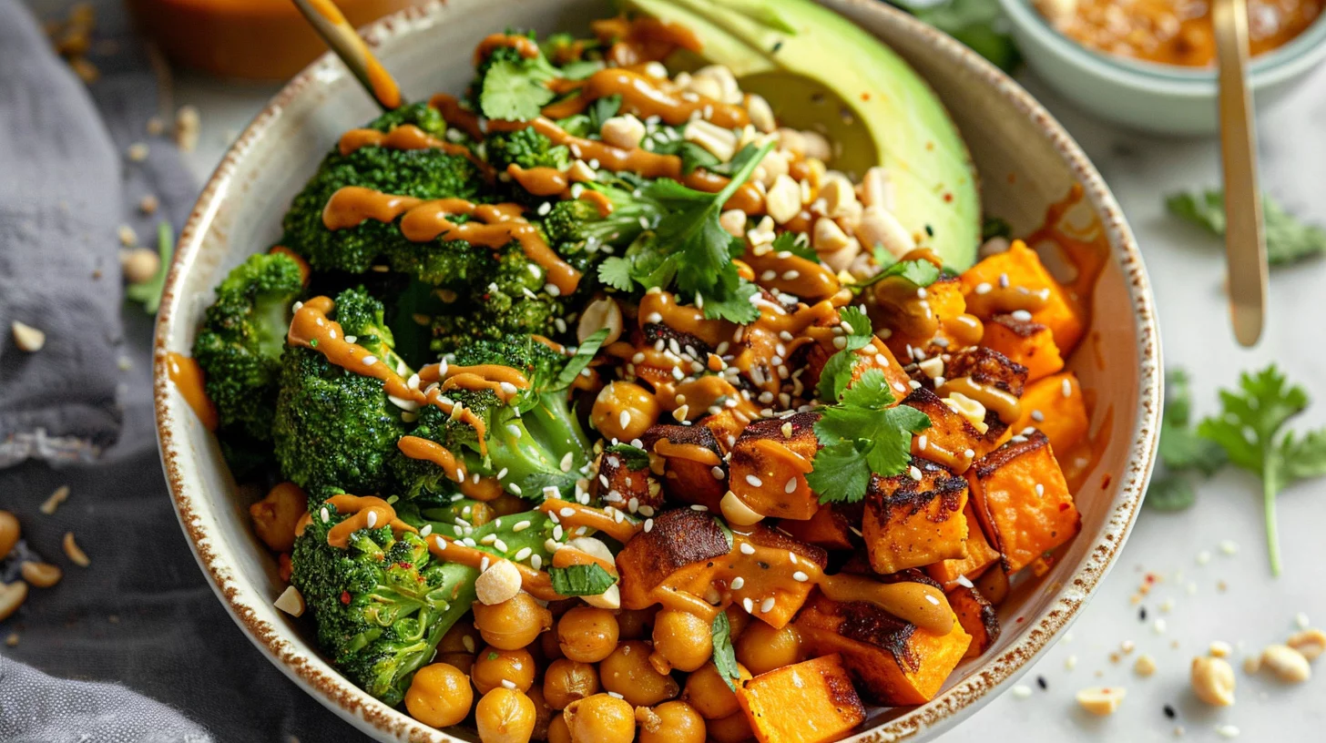Thai Peanut Sweet Potato Buddha Bowl
