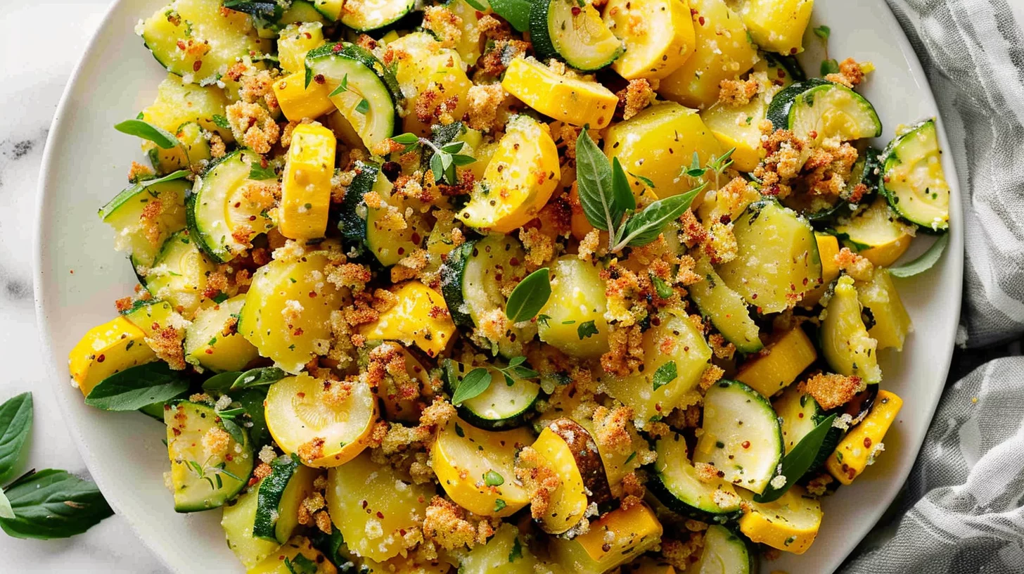 Vibrant Roasted Zucchini and Yellow Squash Salad