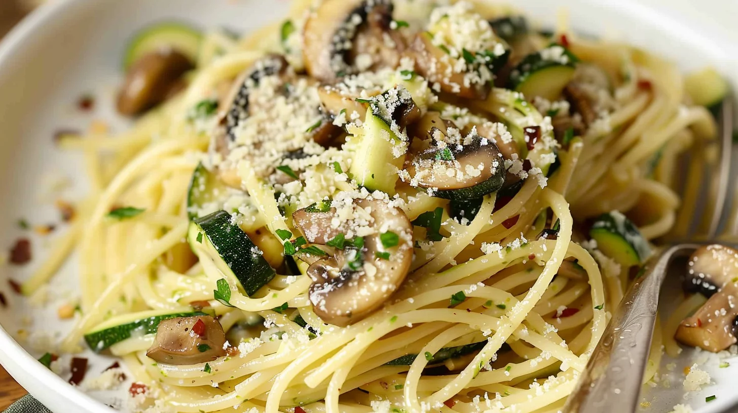 Zucchini and Mushroom Pasta
