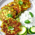 Zucchini Fritters With Tzatziki