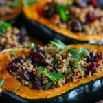 Acorn Squash Stuffed With Quinoa And Cranberries