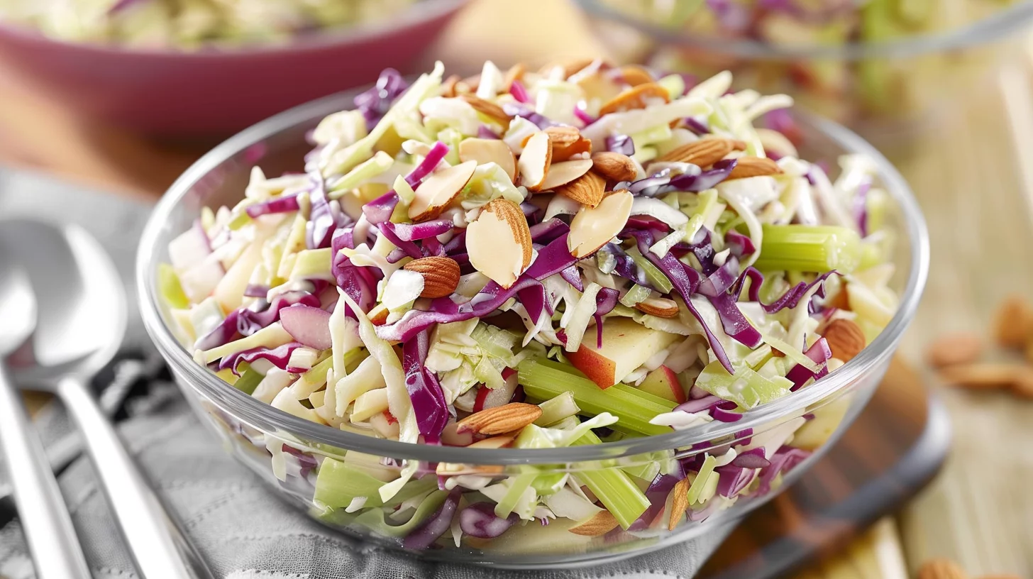 Apple Cabbage And Almond Slaw