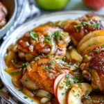 Apple Cider Braised Chicken With Onions