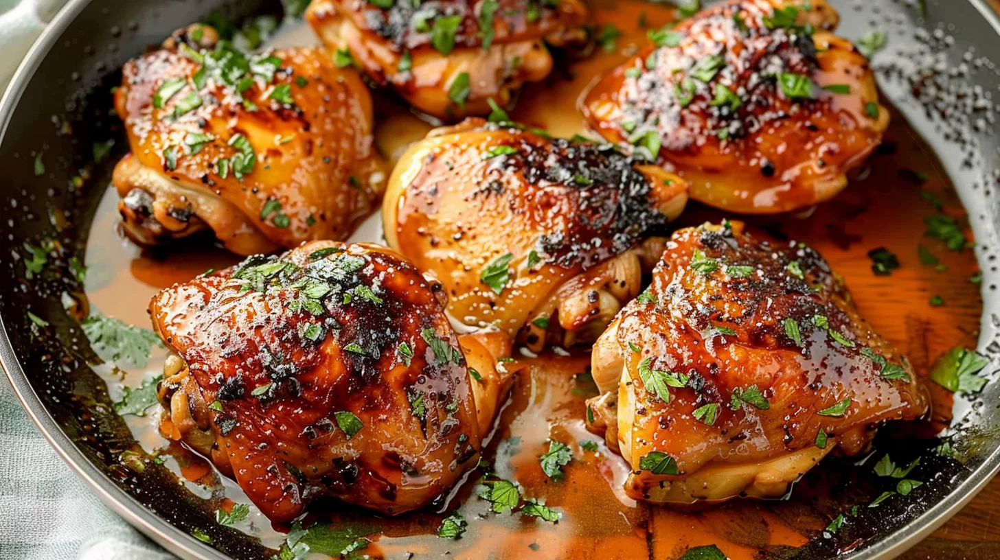 Apple Cider Glazed Chicken Thighs