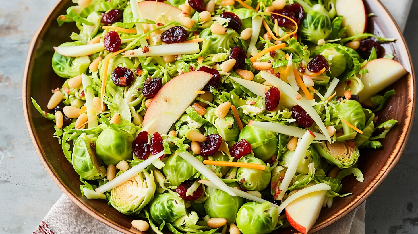 Apple Cranberry Brussels Sprouts Salad