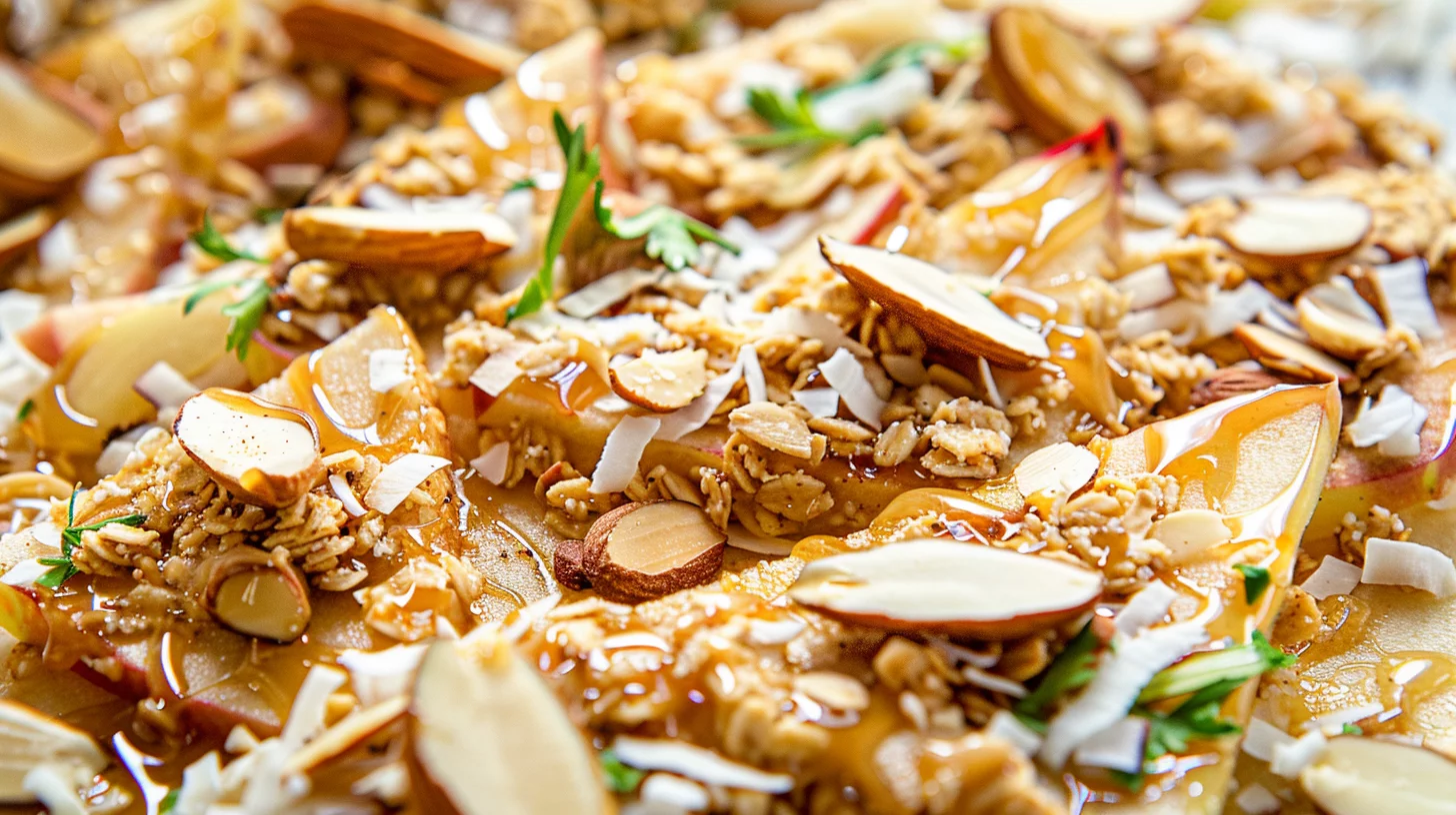 Apple Nachos With Almond Butter and Granola