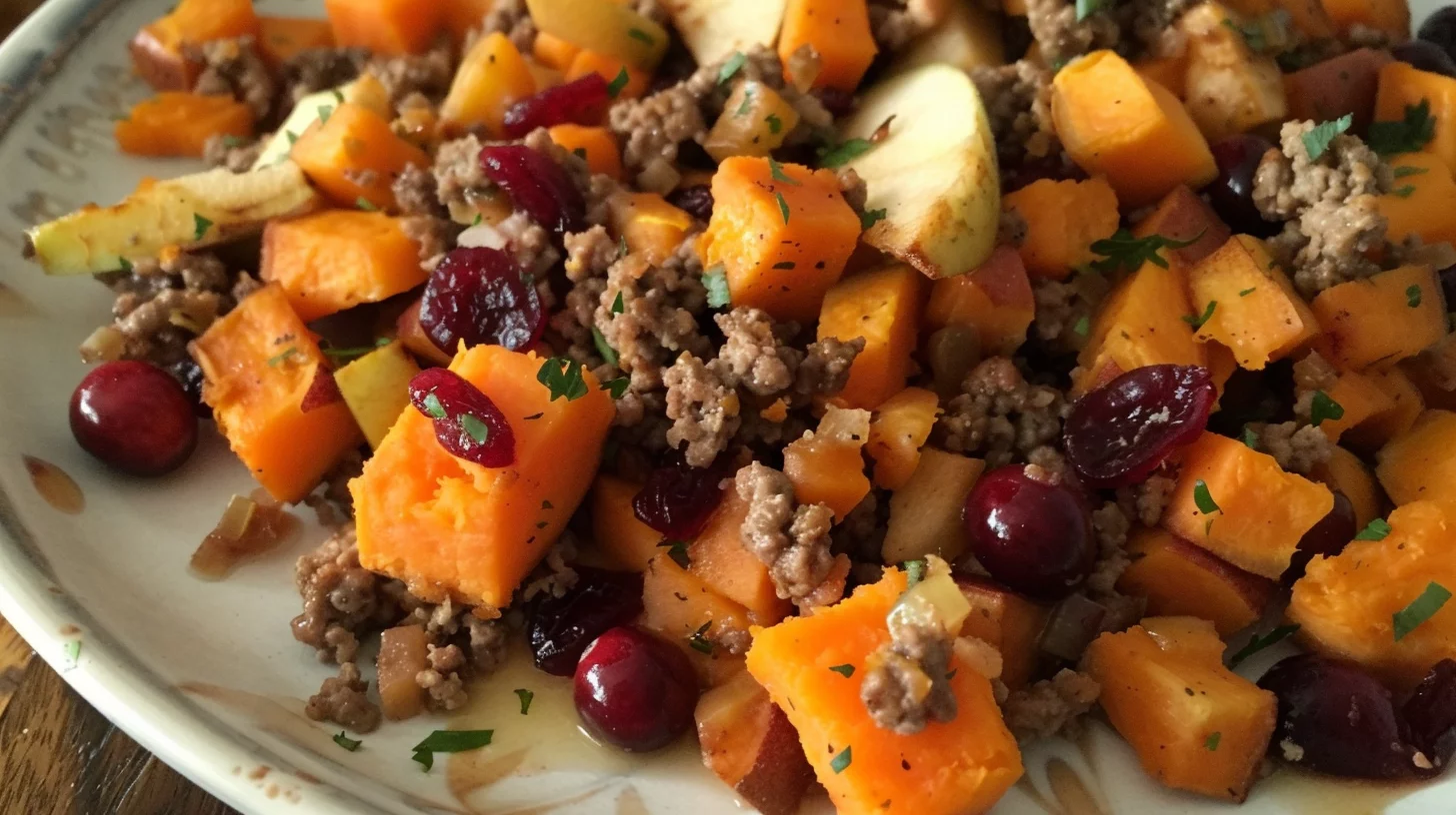 Apple Sweet Potato Turkey Hash