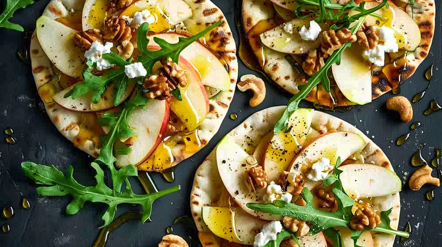 Apple Walnut Goat Cheese Flatbreads