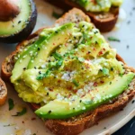 Avocado Toast On Whole Grain Bread