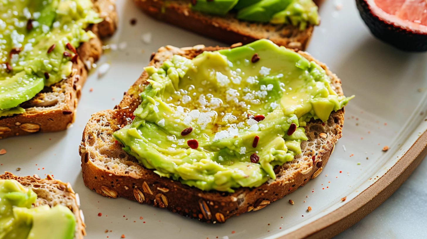 Avocado Toast On Whole Grain Bread