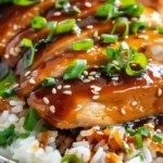 Caramelised Soy Chicken In Garlic Ginger Broth With Rice