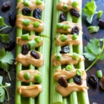 Celery Sticks With Peanut Butter and Raisins