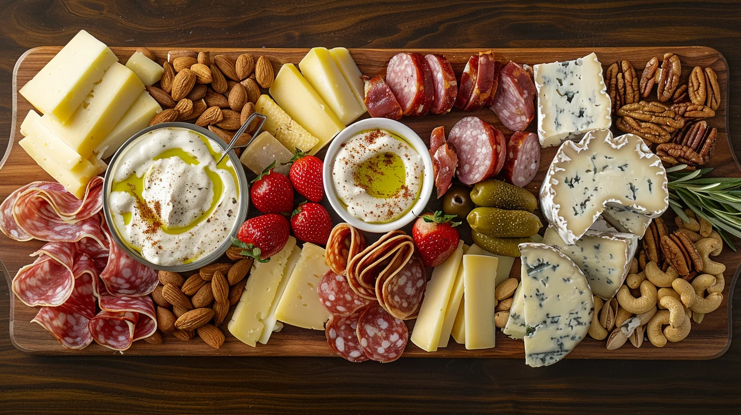 Charcuterie Board With Homemade Dips