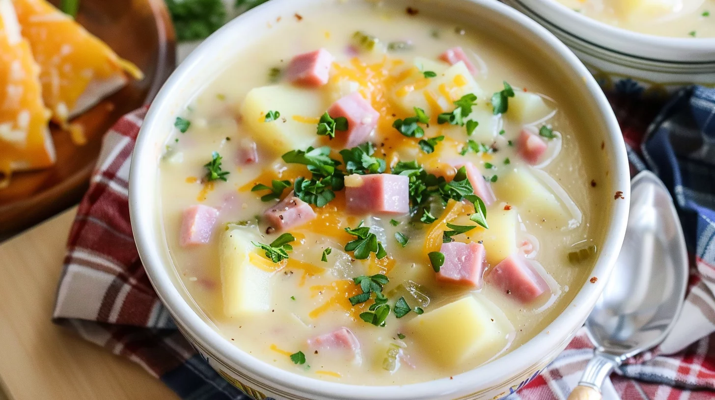 Cheesy Ham and Potato Soup