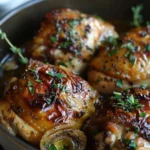 Cider Braised Chicken With Sweet Onions And Thyme